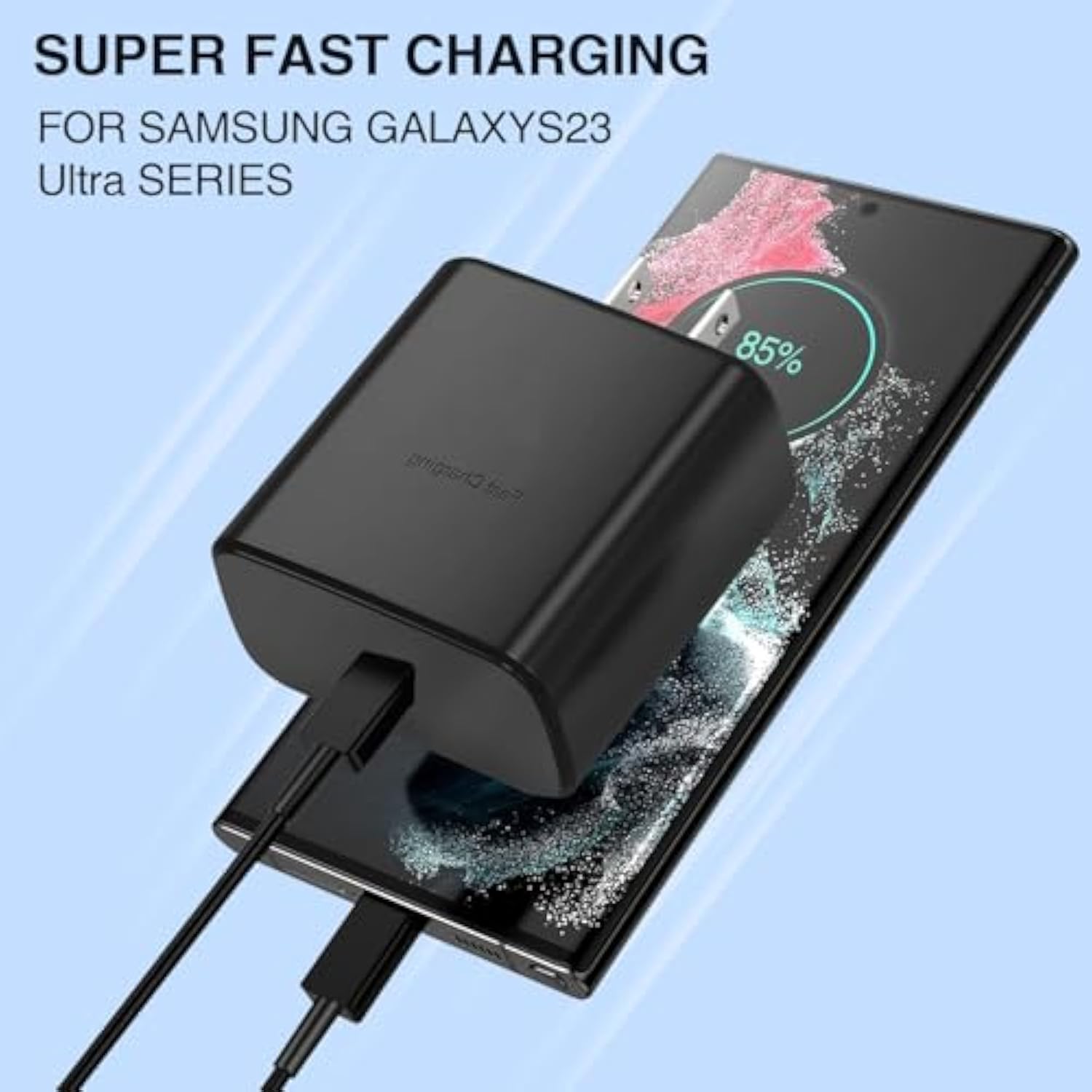 45 W Usb C Charger Block,Super Fast Charge Type-C Adapter, Usb Wall Charger For Samsung S22/22 +/S21/S20, And More. (Black)