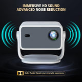 [ Ai Auto Focus] Portable Projector Native1080P Support 4K Parse Wifi6 5G Wireless 5.0 Bluetooth Android 13,300Ansi,360° Rotatable, Auto Keystone Correction Video Projecto