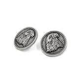 12 Pieces American Eagle Metal Shank Buttons. 23Mm (7/8 Inch) (Antique