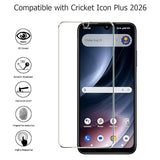 for Cricket Icon Plus 2026 / AT&T Verge 2 5G Screen Protector, Cricket Icon Plus 2026 Tempered Glass Screen Protective Film, 9H Hardness, HD Clear,