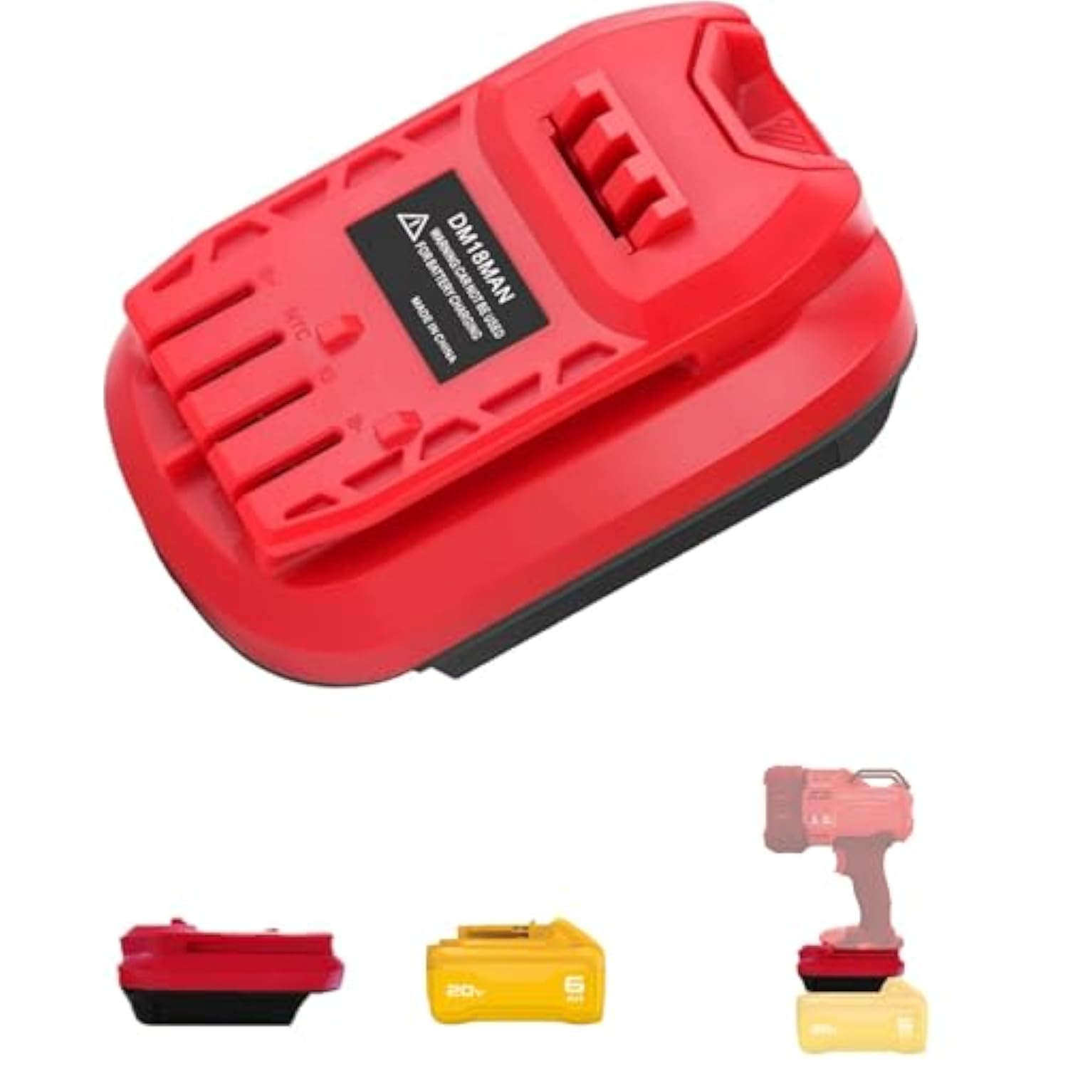 For Dewalt For Milwaukee For M18 To For Carftsman 20V Battery Adapter, Convert For Dewalt 20V 60V And For Milwaukee 18V Battery To Work For Craftsman V20 Tools