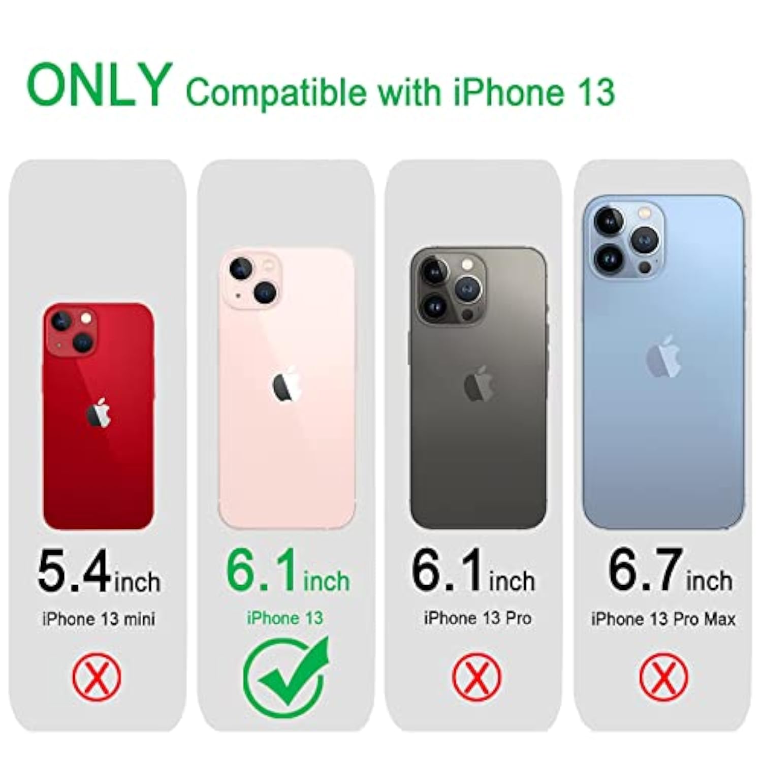 iPhone 13 Clear Glitter TPU Case Shockproof Slim Sparkly 6.1 Inch