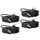 4-Pack Charging Cable For Aftershokz Aeropex As800,Shokz Openrun Pro,Openrun,Openrun Mini,Opencomm Bone Conduction Headphones - Usb And Usb C To Magnetic Charger Cords, 3.3Ft