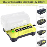 Op401 40V Lithium Ion Battery Charger Replacement For Ryobi Op4015 Op4026 Op4026A Op4030 Op4040 Op4050 Op4050A Op4060 Op40261 Op40301 Op40401 Op40501 Op40601 Tools Batteries