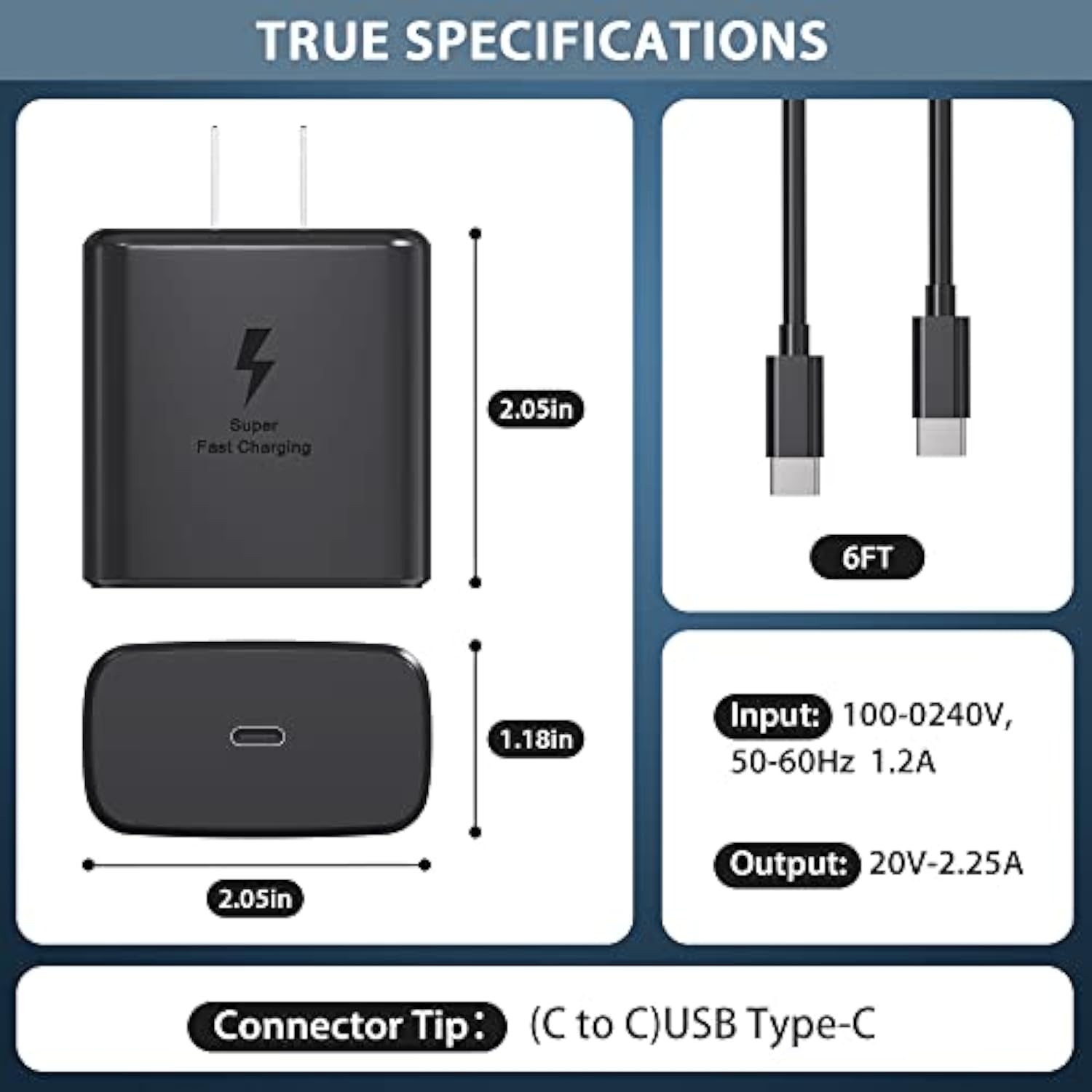 2025 New 45W Super Fast Charger Usb C Android Phone Charger Fast Charging Replacement For Samsung Galaxy S25/S25 Ultra/S25+/S24 Ultra/S24/S24+/S23 Ultra/S23/S22/S20/S21/Note 10,Galaxy Tab, 6Ft C Cable
