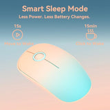 Mango Era Wireless Mouse For Laptop, Silent Computer Mouse With 2.4G Usb Receiver, Portable Small Quiet Click Pc Mice, Cute Mini Cordless Travel Mouse For Mac, Chromebook, Desktop