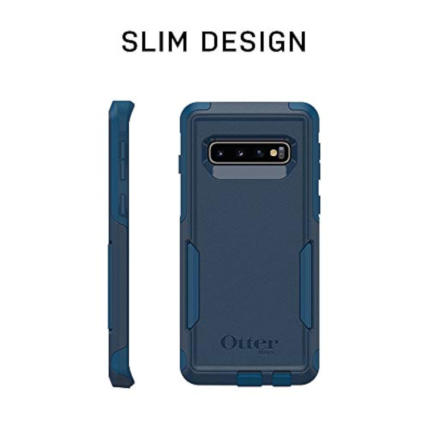 OtterBox Commuter Series Case for Galaxy S10+ - Retail Packaging - Bespoke Way (Blazer Blue/Stormy SEAS Blue)