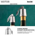 Stainless Steel Wine Bottle Stoppers With Silicone - Reusable Wine Saver And Decorative Bottle Sealer, Leakproof, Keep Fresh, Silver, 2 Pack