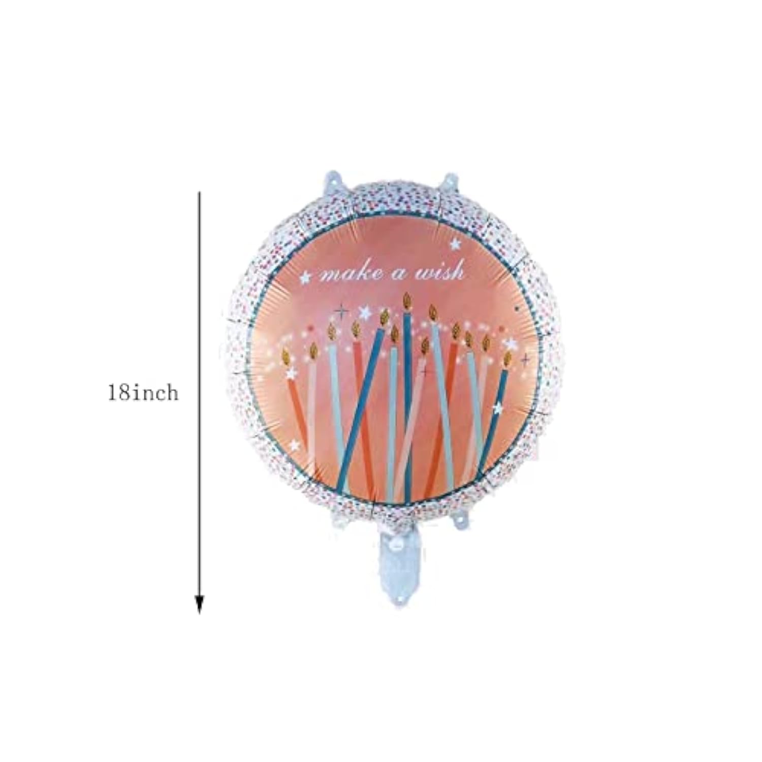 6PCS Rose Gold Happy Birthday Foil Balloons – Inflated Mylar Decor for Party Celebrations