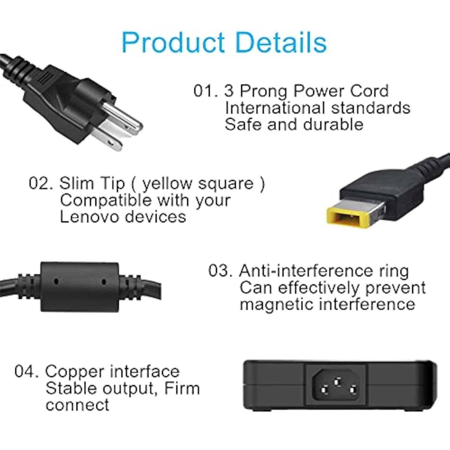 230W Ac Adapter For Lenovo Legion Gaming Laptops & Thinkpad Mobile Workstation