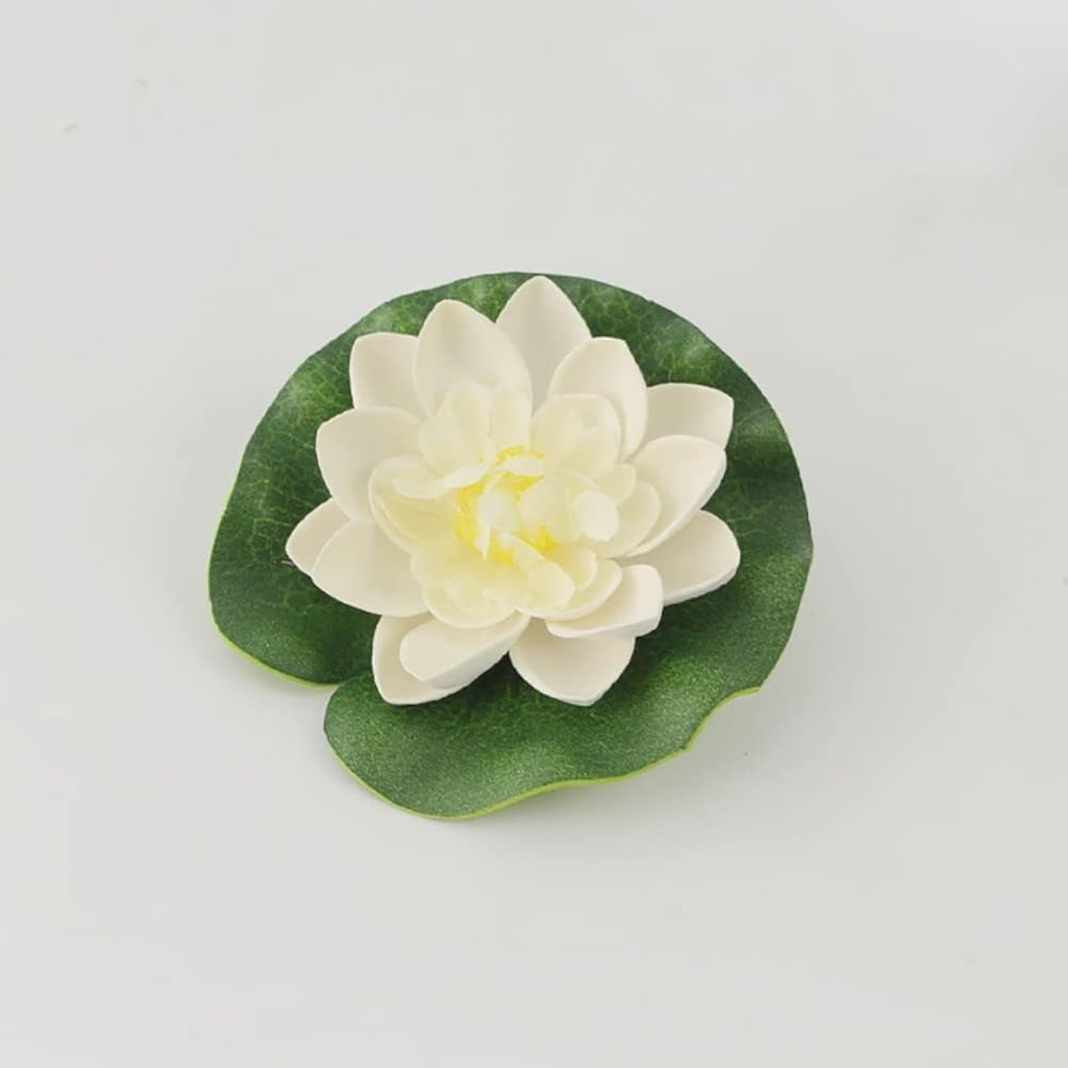 6 Pcs White Artificial Lotus Flowers Large Floating Lotus Flowers Faux Water Lily Fish Pond Artificial Plants With Artificial Lily Pads
