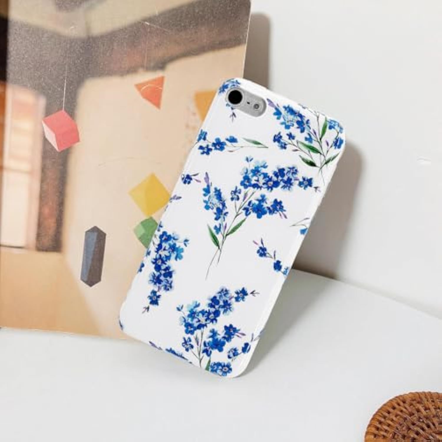 Ipod Touch 7Th Generation Case, Ipod Touch 6Th 5Th Case, Cute Floral Slim Soft Bumper Tpu Flower Design Shockproof Protective Case Cover For Girls Women (Blue)