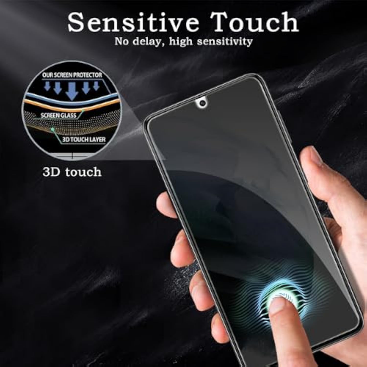 [2+2 Pack] Privacy Screen Protector For Samsung Galaxy S21 Plus, Anti-Spy Shatterproof Tempered Glass With Camera Lens Tempered Glass 9H Hardness Bubble Free