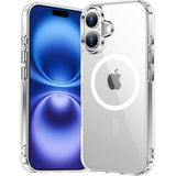 For Iphone 16 Case Clear, [Compatible With Magsafe][Anti-Yellowing][-Grade Protection] Shockproof Slim Magnetic Phone Case For Iphone 16, Transparent