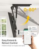 Motorized Ceiling TV Mount with Remote for 37-75 Inch TVs, Electric TV Mount Motorized Drop Down for Flat and Pitched Roof,Holds up to 99 lbs, 4X