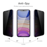 JETech Privacy Full Coverage Screen Protector for iPhone 11/XR 6.1-Inch, Anti-Spy Tempered Glass Film, Edge to Edge Protection Case-Friendly, 2-Pack