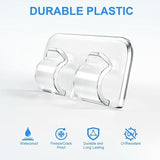 Hooks For Outdoor String Lights Clips: 26Pcs Heavy Duty Light Hook With Waterproof Adhesive Strips - Outside Clear Cord Holders For Hanging Christmas Lighting - Outdoors Sticky Clip