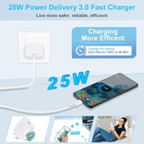 25W Super Fast Charger For Samsung Galaxy A17 A56 5G A36 A26 A16 A15 A14 5G A06 A35 A55 A13 A12 A53 A54 A55 A03S S25 Ultra S24 S23 S22 S21, Usb C Wall Charger Fast Charging Block With 6Ft Type C Cable