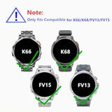 Screen Protector For K66 / K68 / Fv13 / Fv15 1.85'' Military Smartwatch, 9H Tempered Glass Protective Film Compatible For Mingwear K68 / Podoeil K66 1.85'' Smart Watch (3 Pcs)