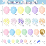 164PCS Pastel Balloon Garland Kit Rainbow Unicorn Arch for Baby Shower & Party