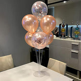 Rose Gold Balloon Stand Centerpieces for Birthday, Wedding, Bridal & Party Decor