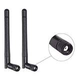 Dual Band Wifi 2.4Ghz 5Ghz 5.8Ghz 3Dbi Mimo Rp-Sma Male Antenna For Wifi Router Signal Booster Repeater Wireless Network Card Usb Adapter Security Ip Camera Video Surveillance Monitor - 2Pack