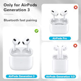 Wireless Charging Case Replacement Compatible With Airpods 3Rd Gen?660Mah Air Pod 3 Charger Case With Bluetooth Pairing Sync Button,White(No Headphones)