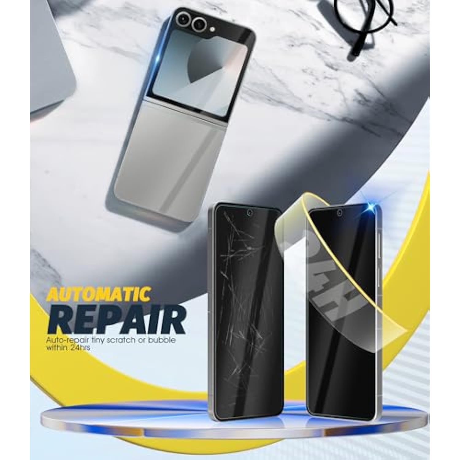 (3 Sets 12 Packs) Screen Protector Compatible For Samsung Galaxy Z Flip 7 Fe/Samsung Galaxy Z Flip 6, Protector De Pantalla Premium Soft Tpu (Not Glass) High-Definition Bubble-Free Anti-Scratch