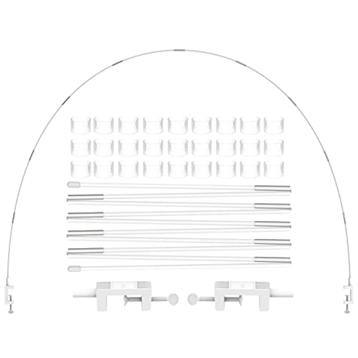 12Ft White Table Balloon Arch Kit, Balloon Arch Stand Frame For Birthday Party Wedding And Graduation Decorations, Christmas Decort Baby Shower Bachelor Party Supplies