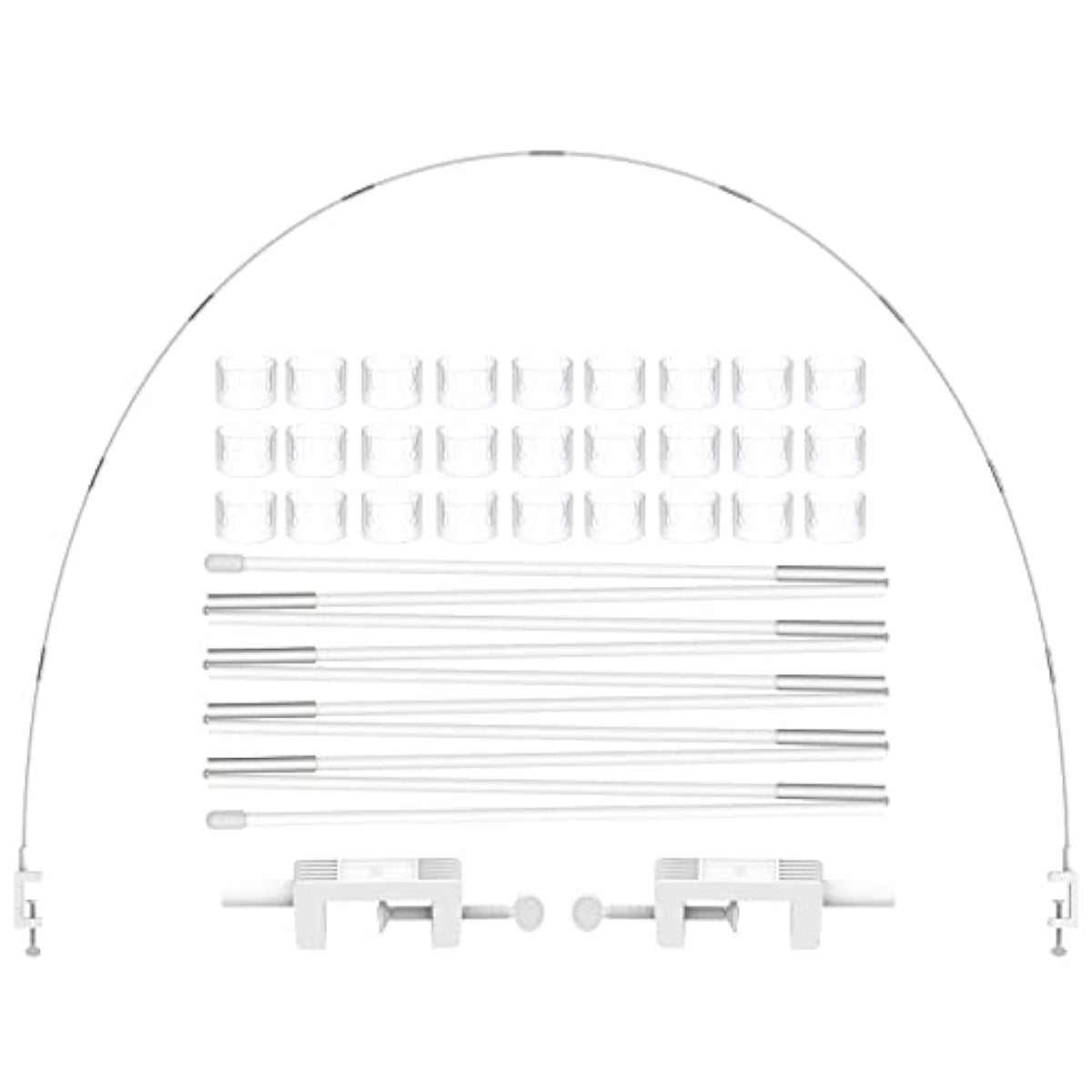 12Ft White Table Balloon Arch Kit, Balloon Arch Stand Frame For Birthday Party Wedding And Graduation Decorations, Christmas Decort Baby Shower Bachelor Party Supplies