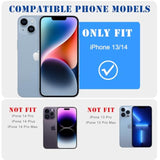 Magnetic For Iphone 13 Case & Iphone 14 Case [Compatible With Magsafe] Cute Trendy Hibiscus Flower Pattern Design For Summer Hawaiian, Shockproof Protective Cover For Girls Women-Pink