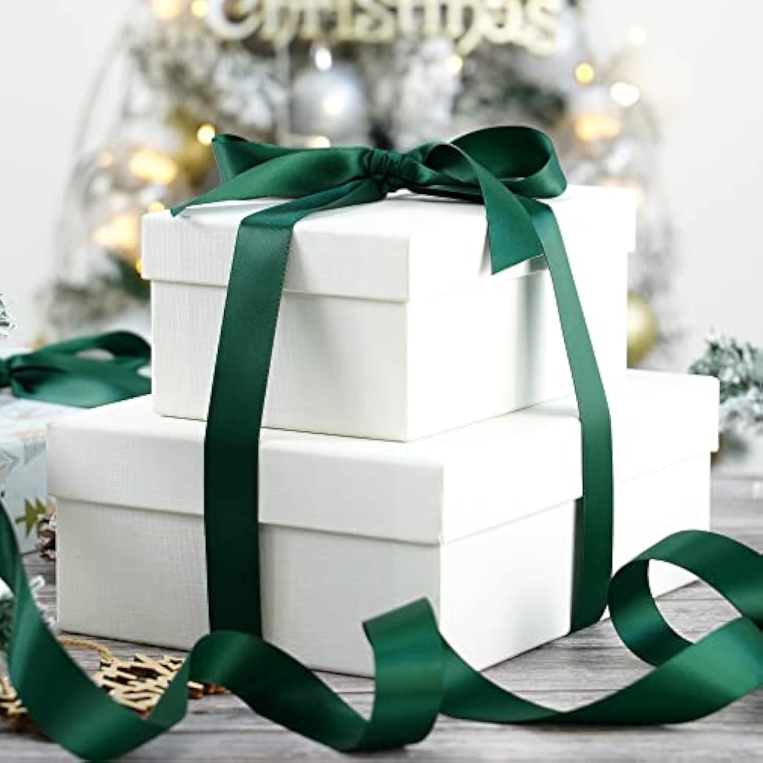 Hunter Green Ribbon Green Satin Ribbon 1 Inch X 50 Yards Double Face S