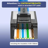 50-Pack Cat6 Pass Through Modular Plugs Bundle With 5-Pack Cat6 Keystone Surfa