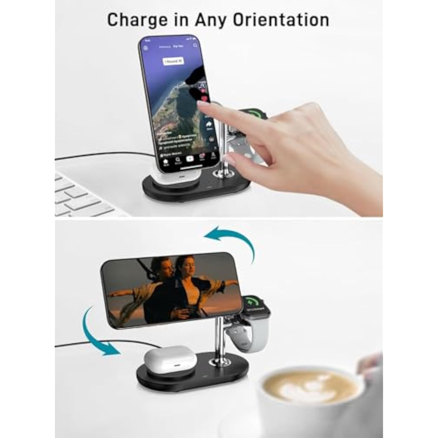 Dual Magnetic Charger For Iphone 17/17 Pro/17 Pro, 3 In 1 Wireless Charger For Iphone 16/15/14, Charging Station For Apple Watch, Wireless Charger For Airpods Pro 2, Magnetic Wireless Charging Station