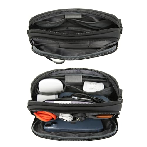 Electronics Organizer Travel Case, Water Resistant Travel Bag, Tech Pouch Accessories Organizer For Cable,Cord, Phone, Cables, Usb Flash Drive, Daily Items