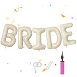 40 Inch Bride Balloons, Bachelorette Party Decorations For Bridal Shower, Large Bride Mylar Foil Letter Balloon, Ivory Alphabet Banner For Wedding Party Decorations(Beige)
