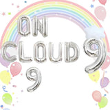 Gold On Cloud 9 Party Invite, 9 Year Old Girl, For Girls,9Th Birthday Decorations, On Cloud Nine Decorations,On Cloud 9 Banner, 9Th Birthday Party,