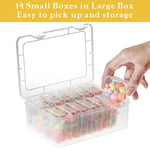 Small Bead Organizers, 15 Pieces Plastic Storage Cases Mini Clear Bead Storage Containers Transparent Boxes With Hinged Lid And Rectangle Clear Craft Supply Case