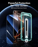 ESR 3 Pack for iPhone 15 Pro Max Screen Protector, [9H Hardness] [Military Grade Shatterproof] Full Coverage Tempered Glass Film with Flawless Fit