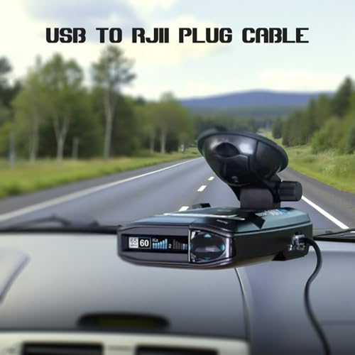 Radar Detector Power Cable, USB to RJ11 Plug Cord Compatible with Escort Passport 9500i, MAX 360, Uniden R1 R3 R7 R8, Beltronics, Radenso XP and