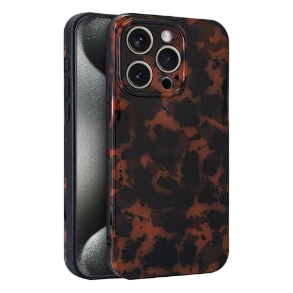 Phone Case For 15 Pro Max, Lightweight Tortoise Shell Tpu Slim Phone Cover For Women, Drop Protection Shockproof Protective Phone Holder (For 15 Pro Max)