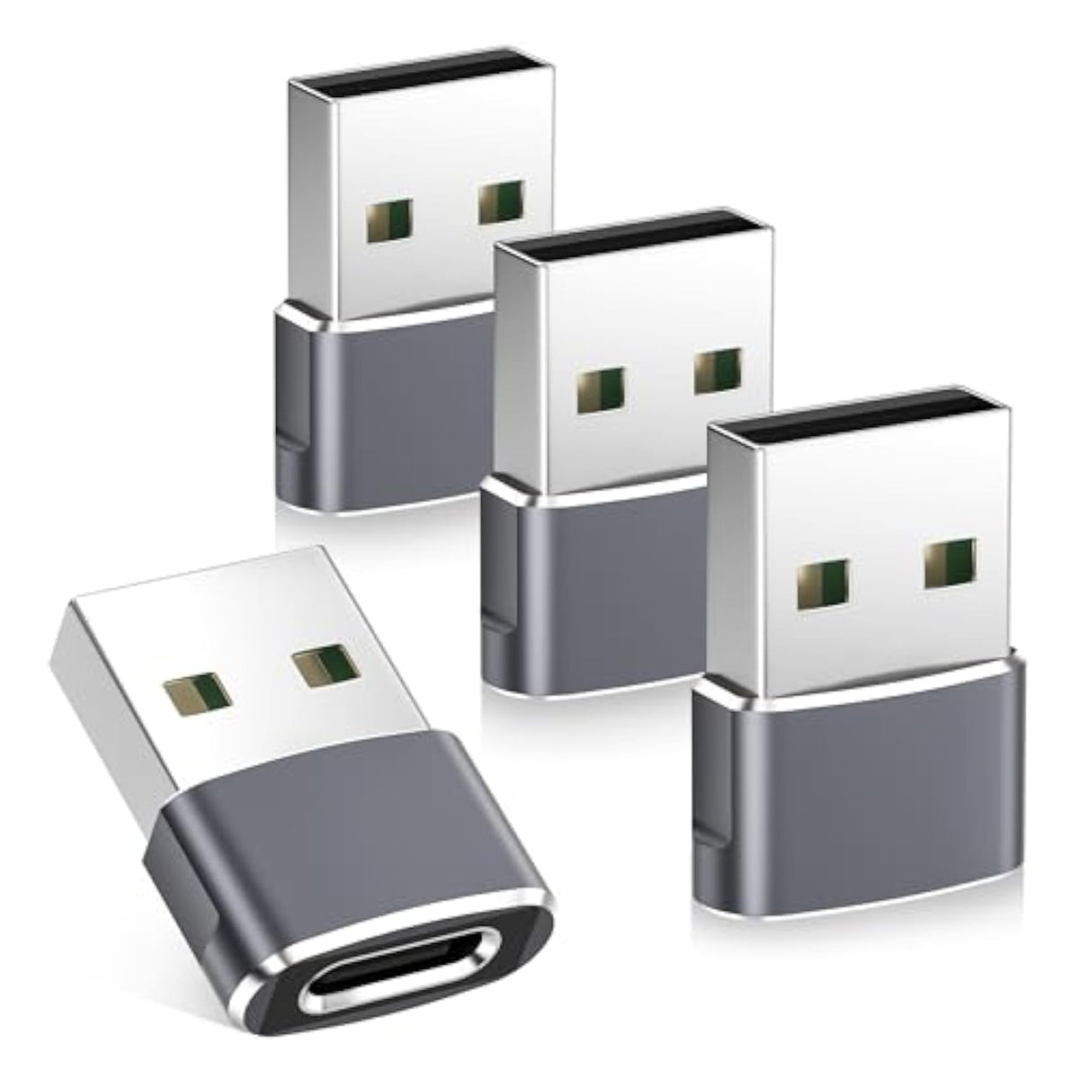 Iphone 16 16E 15 Pro Max Car Charger Adapter 4Pack,Usb To Usbc Adapter Type C Female To A Male Converter For Airpods 4, Watch 10/Iwatch,Iphone 14 13 Plus,Ipad Mini 7,Samsung Galaxy S25