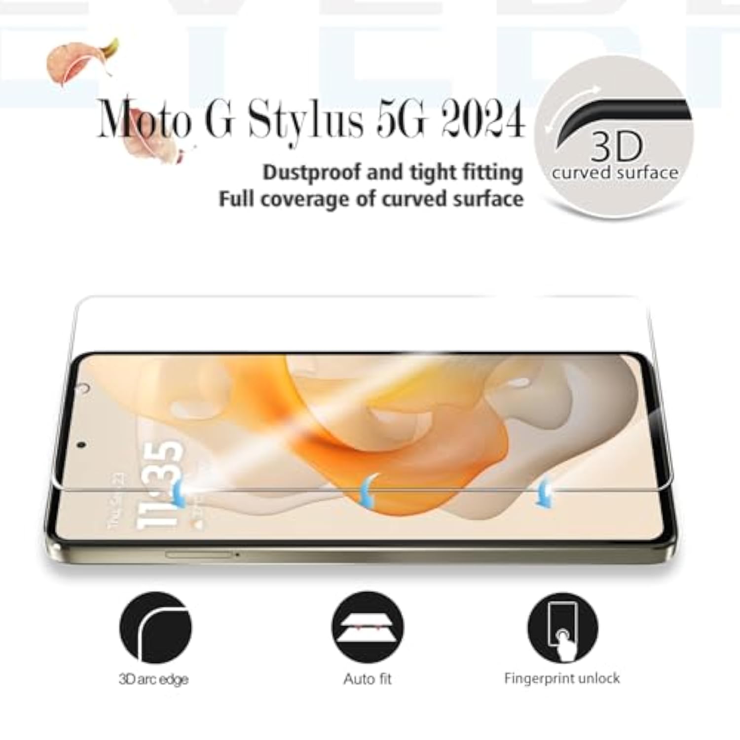 Moto G Stylus 5G-2024 Hd Clear Tempered Glass Screen Protector + Camera Lens Protectors, [2+2 Pack] [Case Friendly] [Anti-Glare] [Bubble-Free] Screen Protector For Moto G Stylus 5G-2024