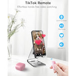 Remote Scrolling Ring For Tiktok, Bluetooth Page Turner For Ipad Iphone, Scroller Remote For Tik Tok, Camera Shutter Remote Control For Ios, Android - Pink