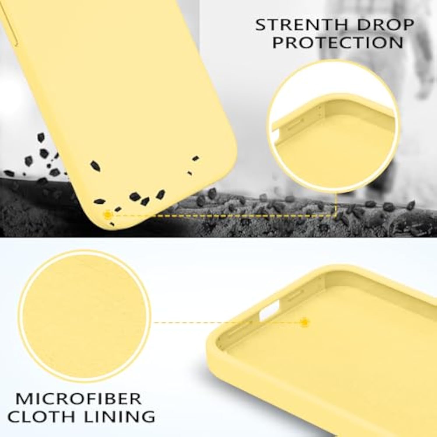 For Iphone 15 Plus Case 6.7 Inch Liquid Silicone Compatible With Magsafe Soft Rubber Slim Microfiber Lining Cushion Cover Shockproof Protective Anti Scratch Case For Iphone 15 Plus, Yellow