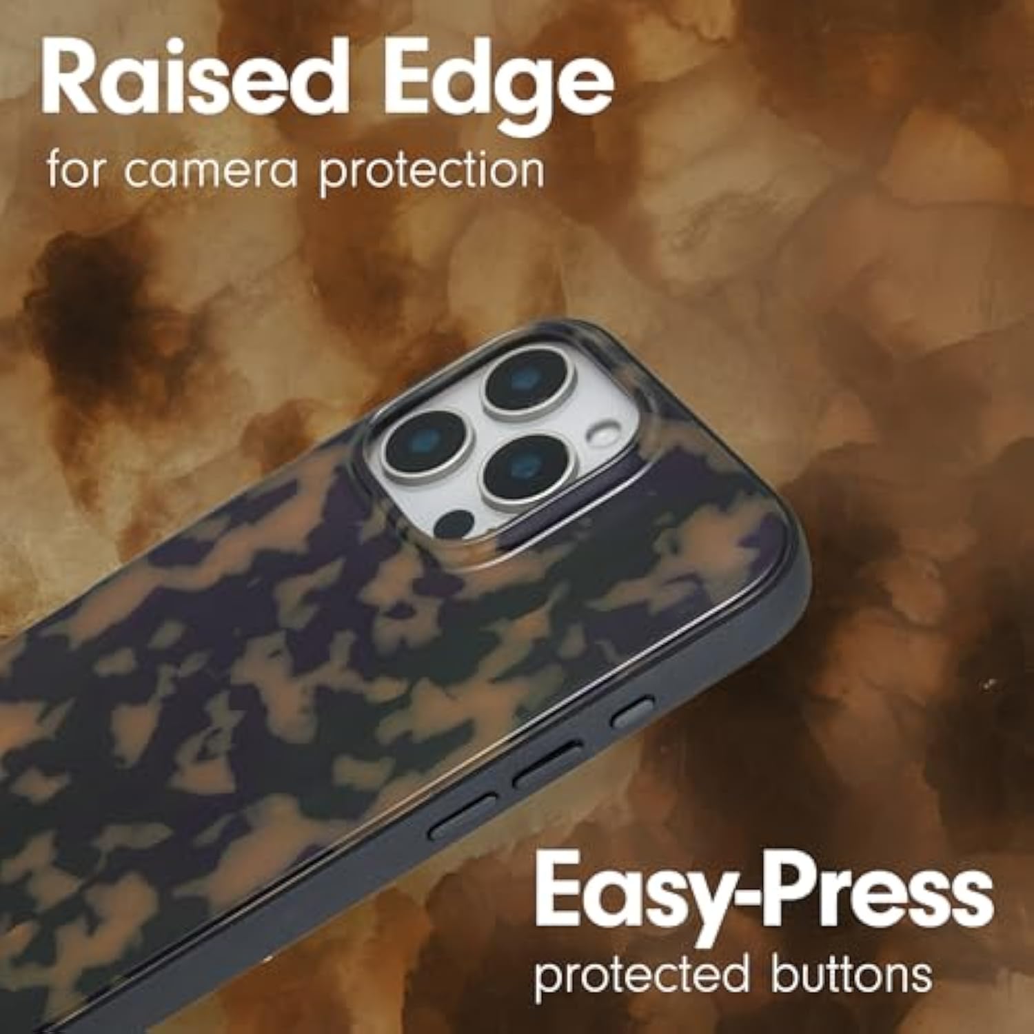 Sonix Case for iPhone 16 Pro | Compatible with MagSafe | 10ft Drop Tested | Tortoiseshell | Brown Tort