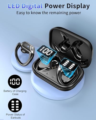 Wireless Earbuds, 2026 Bluetooth 5.4 Headphones Sport, Bluetooth Earbuds with ENC Noise Canceling Mic, 50H Stereo Wireless Headphones IP7 Waterproof