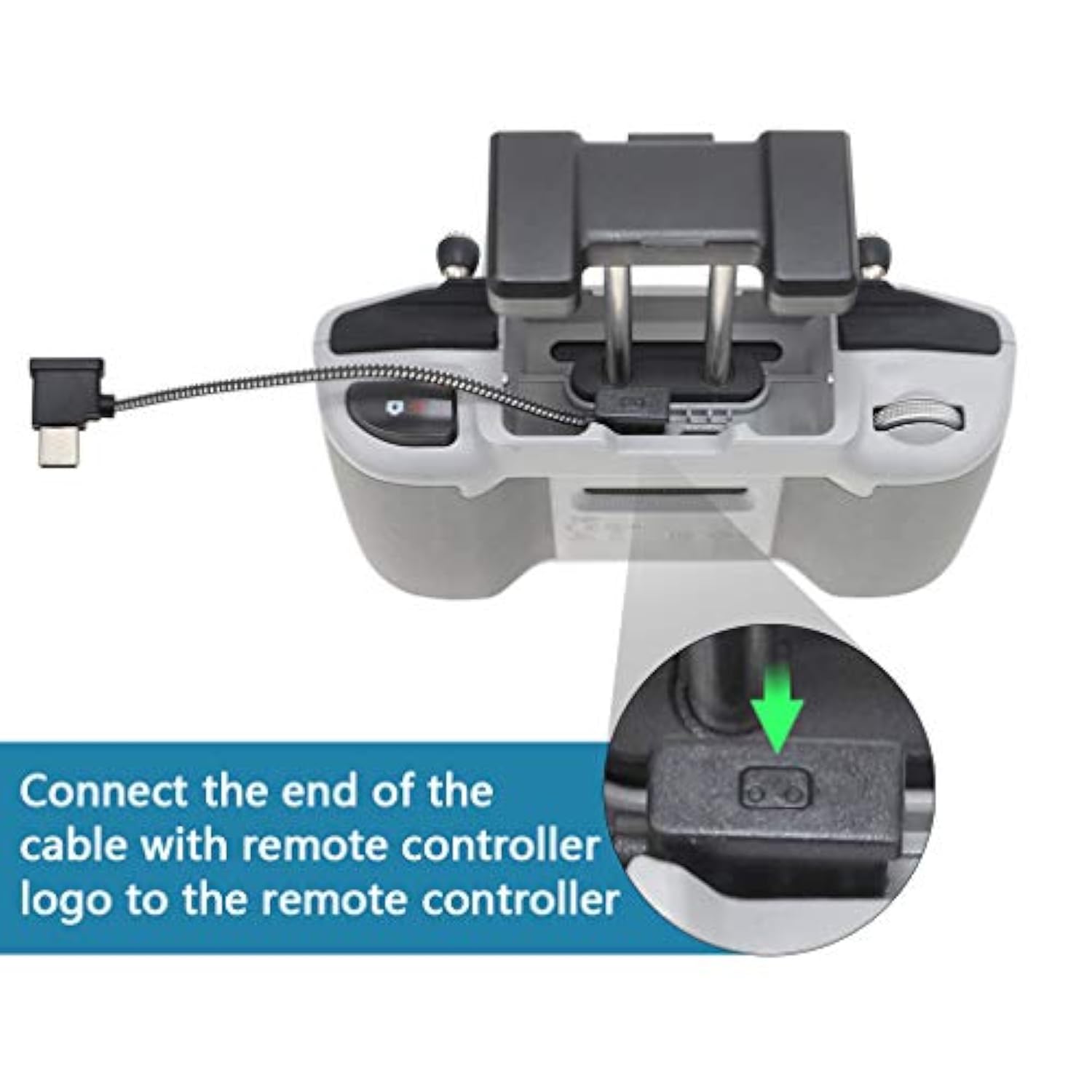 11.8 Inch Usb C To Usbc Rc-N3/N2/N1/N1C Remote Controller Cable For Dji Flip,Neo,Mavic 3,Air 3S/3/2/2S,Mini 4K/2 Se/3/4 Pro,Nylon 1Ft Tablet Rc Data Cord Accessories(Type C Connector)