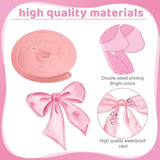 Pink Bow Birthday Decorations, Coquette Birthday Decorations With Glitter Pink Banner Bow Garland And Hanging Swirls Decor Supplies For Girl Cute Themed Party Decorations