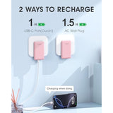 Portable Charger Power Bank, Ultra Small 5000Mah Battery Pack With Built-In Foldable Ac Wall Plug And Cables, Usb C Cell Phone External Battery Charger Compatible With Iphone And Android Devices